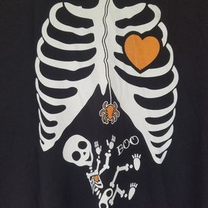 Halloween Maternity Skeleton Top, Long Sleeve, Lg